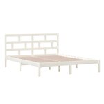 vidaXL Cadre de lit sans matelas blanc bois massif 160x200 cm