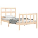vidaXL Cadre de lit sans matelas bois de pin massif
