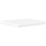 vidaXL Lit avec matelas blanc et noir 160x200 cm similicuir
