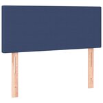 vidaXL Sommier à lattes de lit avec matelas Bleu 90x200 cm Tissu