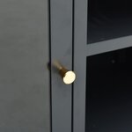 vidaXL Meuble TV Anthracite 105x35x52 cm Acier et verre