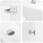 vidaXL Meuble de salle de bain avec robinet Blanc brillant