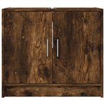 vidaXL Armoire de lavabo chêne fumé 63x29x55 cm bois d'ingénierie