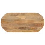 vidaXL Dessus de table 90x40x2 5 cm ovale bois massif de manguier