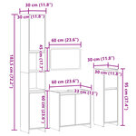 vidaXL Ensemble de meubles de salle de bain 4 Pièces chêne sonoma