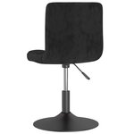vidaXL Chaise pivotante de salle à manger Noir Velours