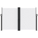 vidaXL Auvent latéral rétractable blanc 160x600 cm