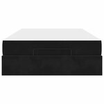 vidaXL Cadre de lit avec matelas Noir 140 x 190 cm Velours