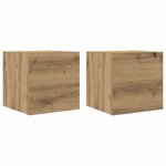 vidaXL Meubles TV muraux 2 Pièces chêne artisanal 30 5x30x30 cm