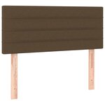 vidaXL Sommier à lattes de lit matelas et LED Marron foncé 100x200cm
