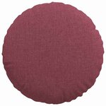 vidaXL Coussins de siège 2 Pièces Bordeaux Ø40 x 13 cm tissu