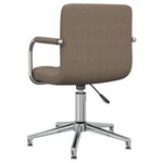 vidaXL Chaise pivotante de salle à manger Taupe Tissu