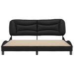 vidaXL Cadre de lit sans matelas Hvar noir 180x200 cm similicuir