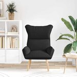 vidaXL Fauteuil relaxant Noir 69 x 74 x 93 cm tissu