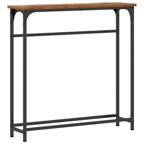 vidaXL Table Console avec étagère Bois Ancien 75 x 19 5 x 75 cm