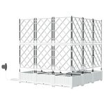 vidaXL Pots de jardin Blanc 120 x 120 x 126 cm Acier