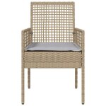 vidaXL Chaise de jardin 2 Pièces Beige 55 x 53 x 85 cm polyrotin