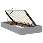 vidaXL Lit de rangement LED avec matelas Gris clair 180 x 200 cm Tissu