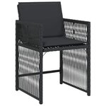 vidaXL Ensemble de salle à manger pour jardin 5 Pièces Noir polyrotin