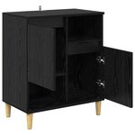 vidaXL Buffet Chêne noir 35 x 60 x 70 cm Bois d'ingénierie