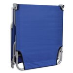 vidaXL Chaise longue pliable acier enduit de poudre bleu