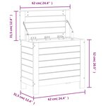 vidaXL Repose-pied de jardin cire marron 62x31 5x52 cm bois pin massif
