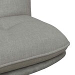 vidaXL Chaise pivotante de bureau Gris clair Tissu