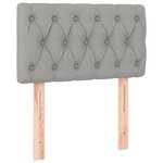 vidaXL Sommier à lattes de lit avec matelas Gris clair 80x200 cm Tissu