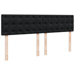 vidaXL Sommier à lattes de lit avec matelas Noir 180x200 cm Velours