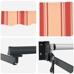 vidaXL Auvent Rétractable jaune et orange 450 × 300 cm tissu