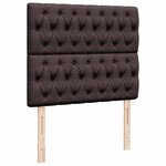 VidaXL Cadre de lit ottoman avec matelas marron foncé 120x190 cm tissu
