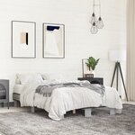 vidaXL Cadre de lit sonoma gris 135x190 cm bois d'ingénierie et métal