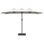 vidaXL Parasol de jardin Couleur sable 385 x 209 x 244 cm tissu
