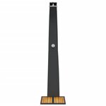 vidaXL Douche d'extérieur noir 55x60x224 cm résine tressée bois acacia