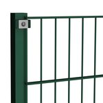 Vidaxl panneau de clôture avec poteaux fer 1 7 x 2 m vert