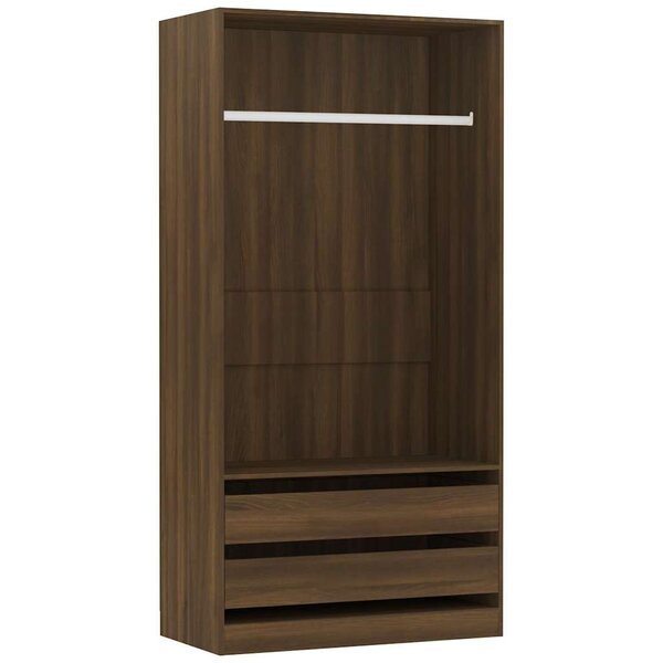 vidaXL Garde-robe Chêne marron 100x50x200 cm Bois d'ingénierie
