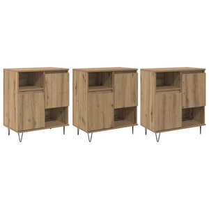 vidaXL Buffet 3 Pièces Chêne artisanal 60 x 35 x 70 cm