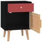 vidaXL Tables de chevet 2 Pièces noir 40x30x55 cm bois d'ingénierie