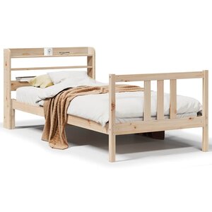vidaXL Cadre de lit avec tête de lit sans matelas 75x190 cm