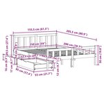 vidaXL Cadre de lit sans matelas blanc 150x200 cm bois de pin massif