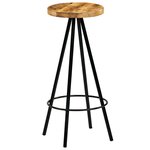 vidaXL Chaises de bar lot de 2 bois de manguier solide