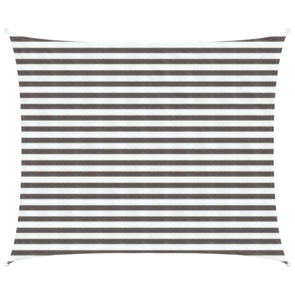 vidaXL Voile d'ombre 2 5 x 4 m HDPE Rectangulaire Gris clair et blanc