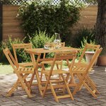 vidaXL Chaises de jardin pliantes 6 Pièces Naturel 40 x 53 x 80 cm