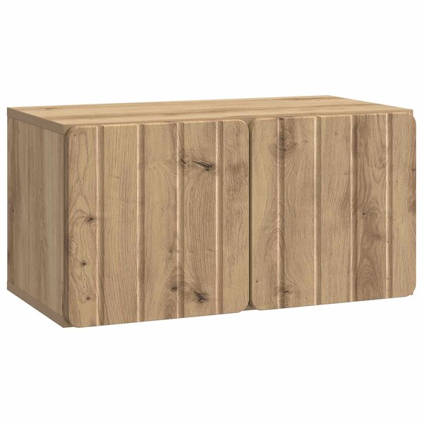 vidaXL Meuble TV mural 59 5 x 31 x 30 cm Chêne artisanal