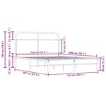 vidaXL Cadre de lit sans matelas 120x200 cm chêne fumé bois ingénierie