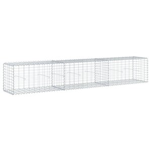 vidaXL Panier gabion avec couvercle 300x50x50 cm fer galvanisé