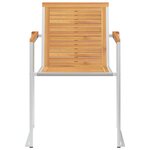 vidaXL Chaises de jardin avec coussins lot de 2 Teck solide et acier