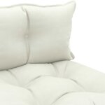vidaXL Canapé palette de milieu de jardin avec coussins beige Bois