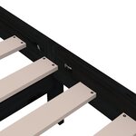 vidaXL Cadre de lit sans matelas noir bois massif 160x200 cm