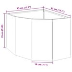 vidaXL Jardinière d'Angle Blanc 45 x 45 x 35 cm Acier